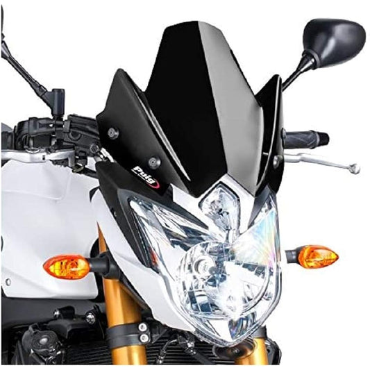 PUIG 5872N Pare -brise Pour YAMAHA-FZ8 2010-2014, NOIR-TAILLE M