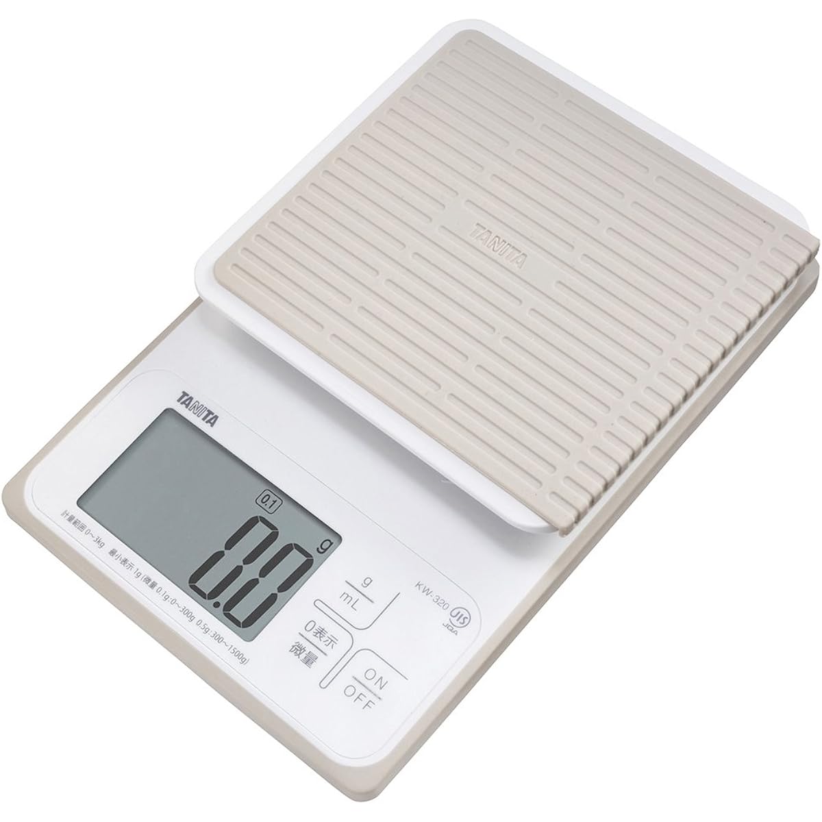 Tanita Cooking Scale Kitchen Scale Cooking Waterproof Digital 3kg 0.1g Unit KW-320 WH Washable Kitchen Scale