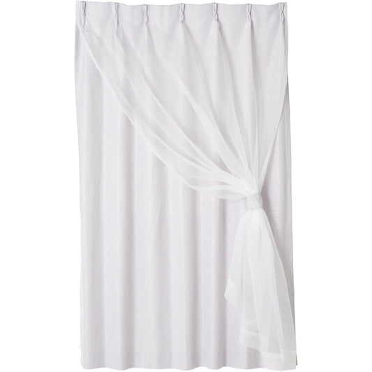 Francfranc Veria x La Mercé Double Curtain H135 x W100cm Light Gray (Lace & Drape