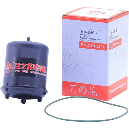 Baizhihua 1922496PE Oil filter replacement 1643072 1922496 1872106 P550952 CS41008 A9061810086 BC7326 57140 LF-2702 Compatible PACCAR MX13 Engine DAF Truck C Engine DAFFFA 410 MAG NUM/MHD MX340 Bus Platform/Chassis