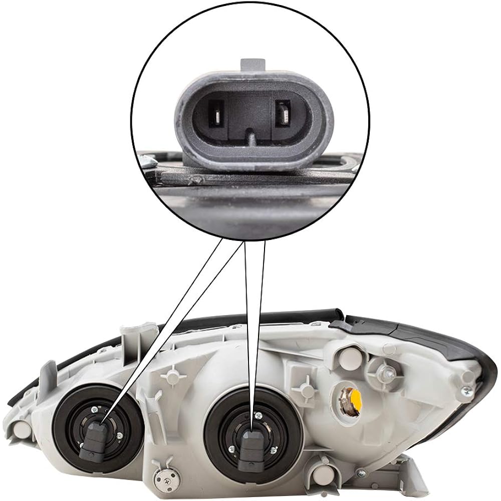 Headlight headlamp chromium housing for passenger seats 02-04 Toyota Kamuri 81110AA060