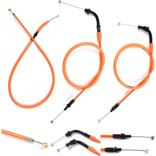 Arashi Throttle Cable and Clutch Cable Compatible with Honda CBR1000RR 2008-2011 Motorcycle Replacement Accessories Orange