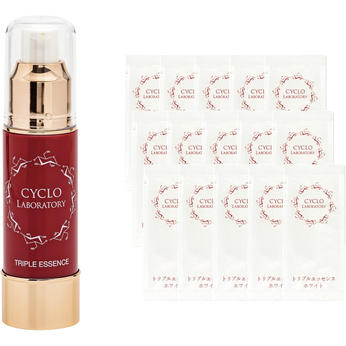 Cosana Triple Essence 30ml (Triple Essence Serum for Red Night) White (For Morning) 15 bags with bonus triple ingredient combination of retinol clathrate, coenzyme Q10 clathrate, and R-α lipoic acid clathrate