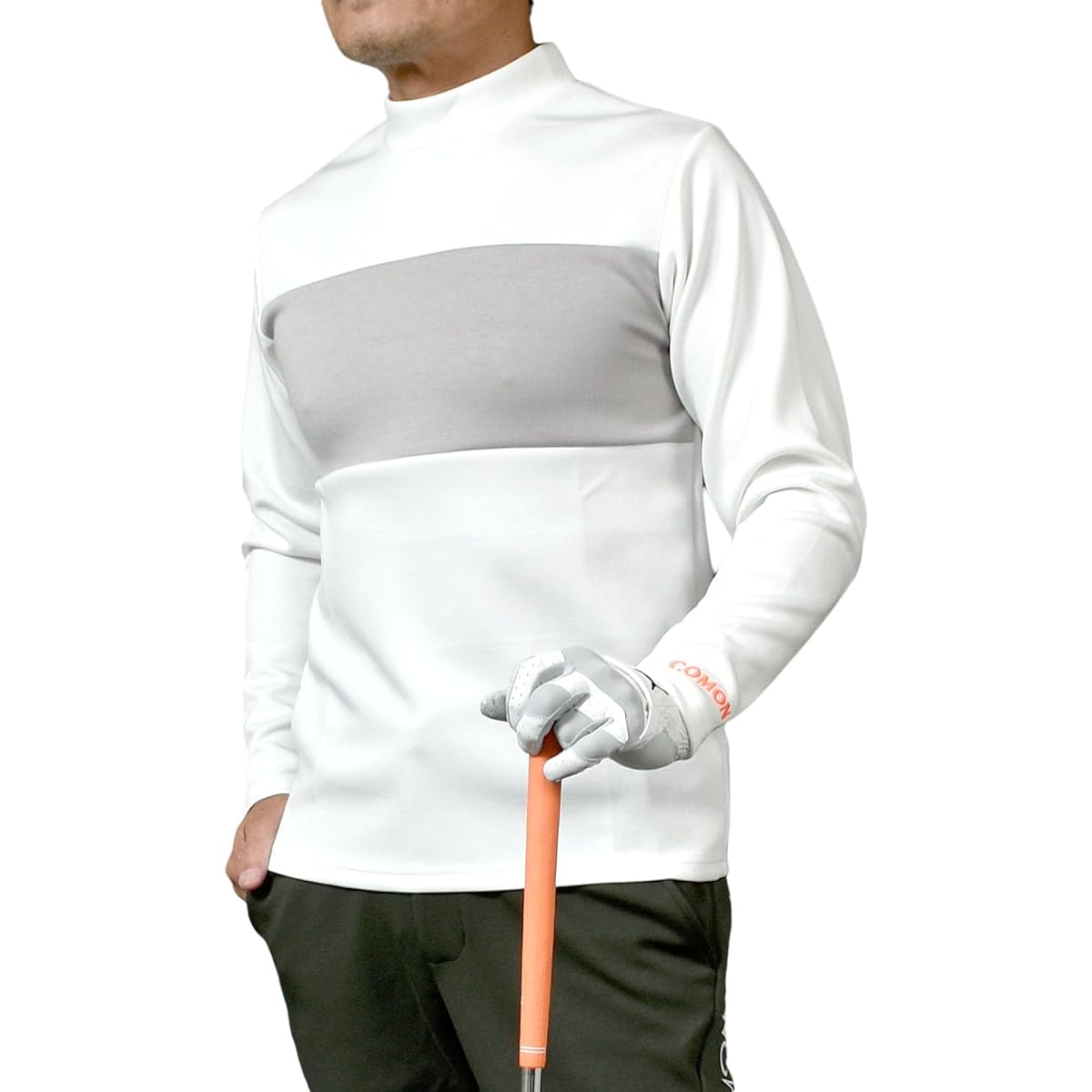 COMON GOLF Golf Wear Men's Long Sleeve Golf Shirt Mock Neck Punch Material Large Size Bicolor Popular Spring Autumn Winter CG-ST3030