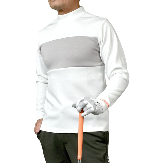 COMON GOLF Golf Wear Men's Long Sleeve Golf Shirt Mock Neck Punch Material Large Size Bicolor Popular Spring Autumn Winter CG-ST3030