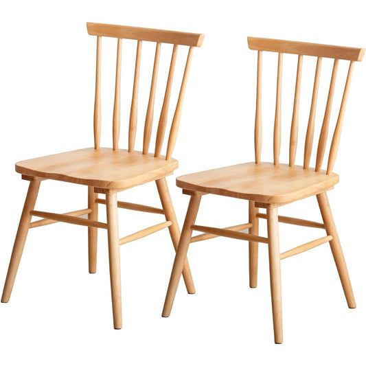 Gen of Tansu Dining Chair Set of 2 Windsor Chair Comb Back Natural x 2 49600011 07 (77152)