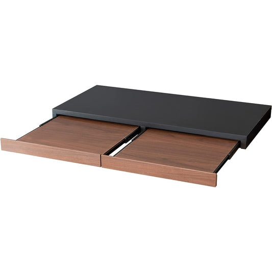 Miyatake Seisakujyo Microwave Lower Tray Avenir Full Slide Rail Width 80 x Depth 40 x Height 5cm Double Finished Product TY-002 BR Brown