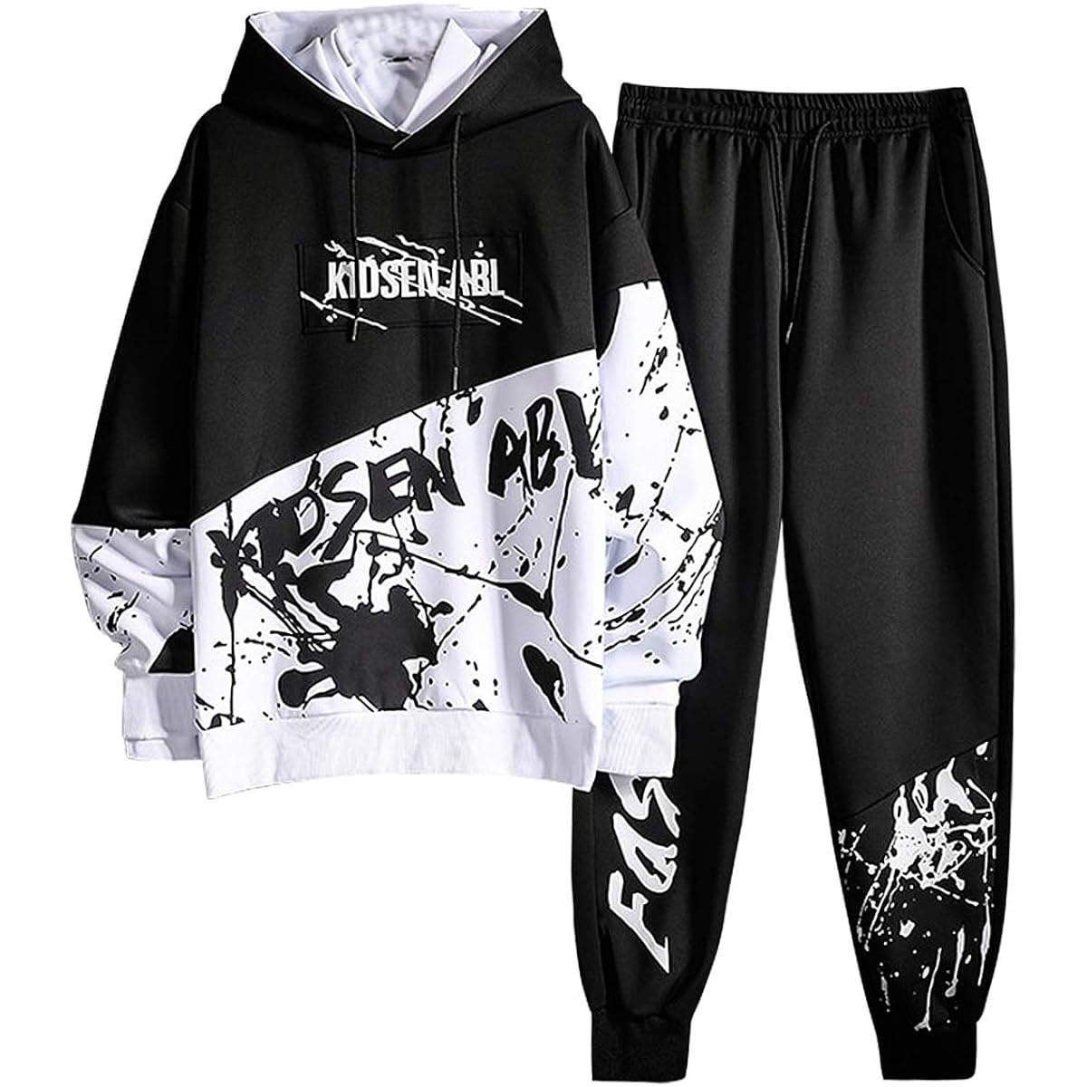 [AYISTELU] Men's Parka, Top and Bottom Set, Stylish, Jersey, Sportswear, Setup, Large Size, Casual, Men's Fashion, Autumn/Winter Clothes