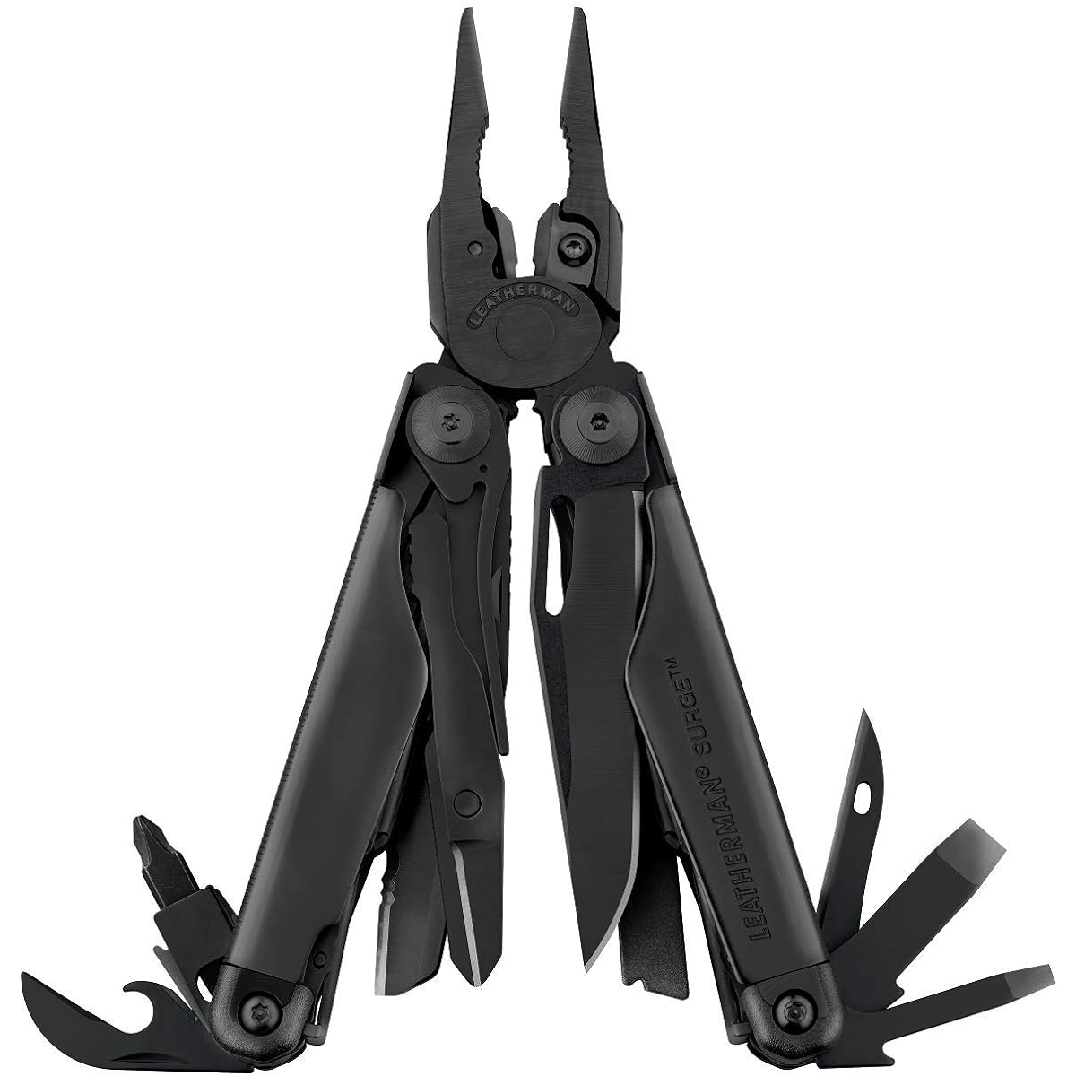 LEATHERMAN Multi Tool SURGE BLACK Comes with MOLLE black case [Genuine Japanese product] 25 year warranty LTJ mark SURBK-NM