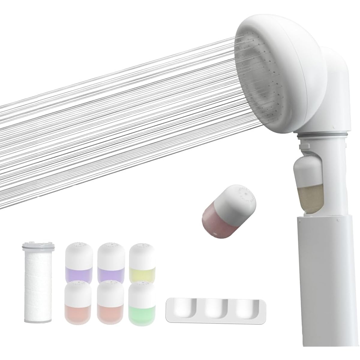 Shower Head Chlorine Removal Water Purification SHIFT Vitamin Capsule Set Beauty Aroma Chlorine Removal Shower Head (Body/3 Water Purification Filters/6 Aroma Capsules) Water Purification Shower Vitamin C Skin Care Dry Skin Sensitive Skin Moisturizing