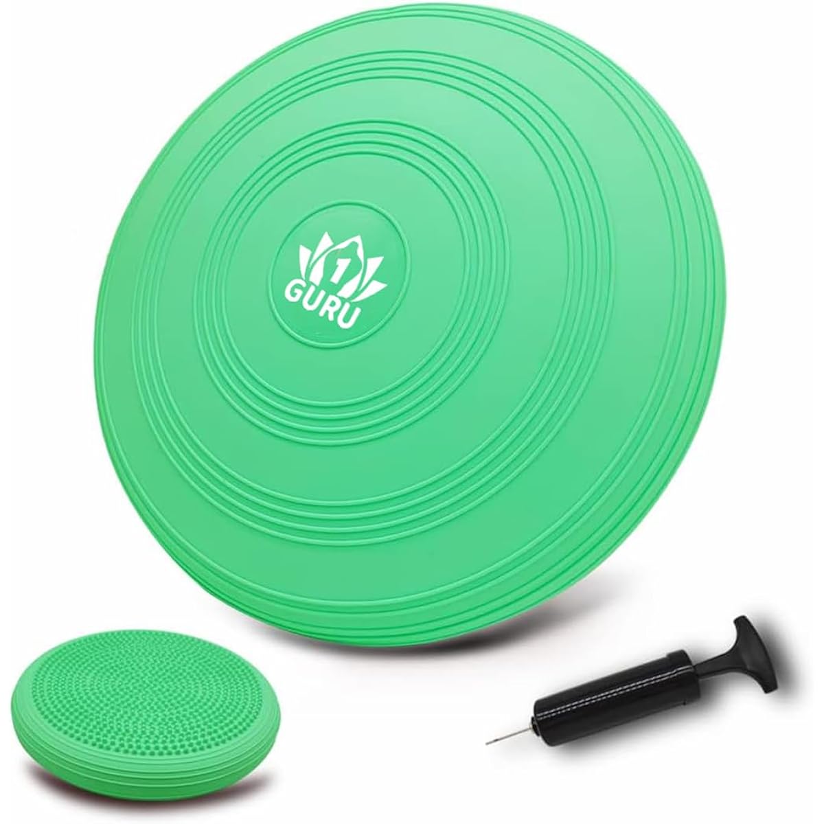 ONEGURU Balance Cushion, Core Training/Posture Correction, Core Training, Exercise, Core Muscle, Inner Muscle Strengthening, For Children to Elderly People, Yoga, Load Capacity 250kg, Core Training Cushion, Includes Air Pump