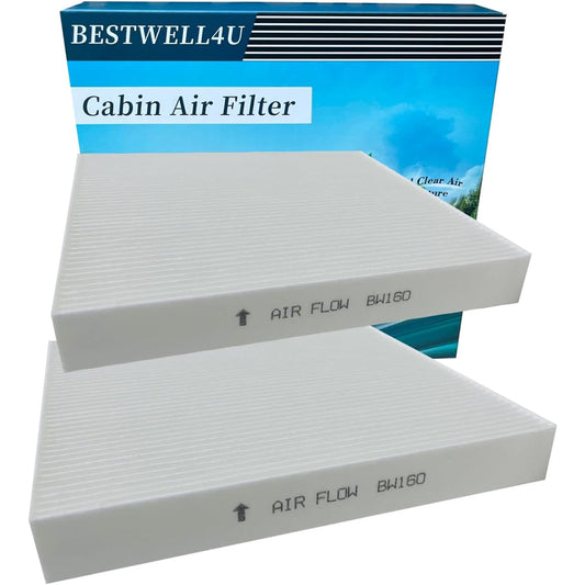 2 Pack White Cabin Air Filter HYUNDAI TUCSON (2017-2019) KONA (2019) VELOSTER (2019) KIA SPORTAGE (2017-2019) 97133-D1000 97133-D3000 CF12160