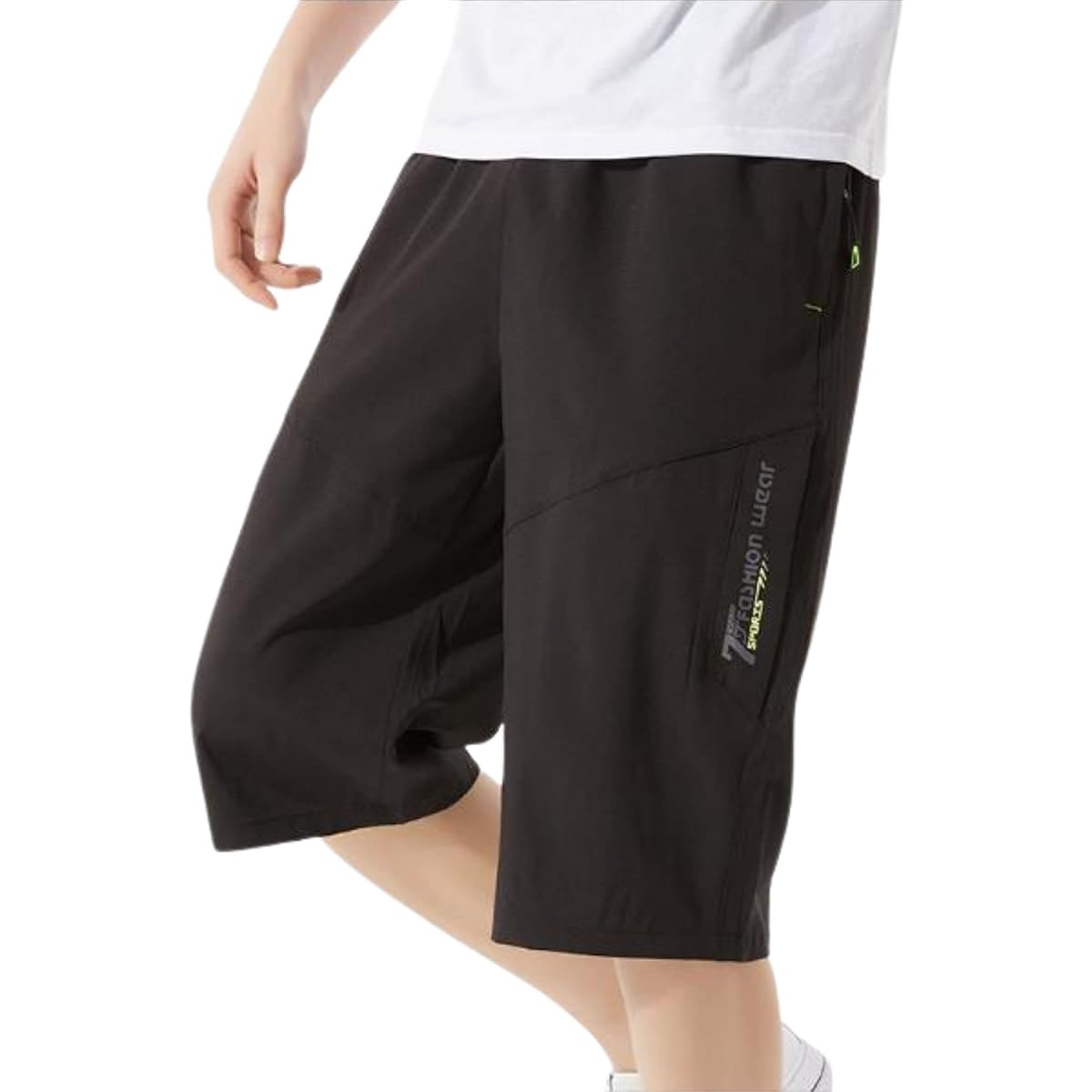 [Benkke] [Smooth and Comfortable] Sports Shorts, Men's, 3/4 Length, Quick Drying, Tennis, Gym, Cool, Shorts, Summer Clothes, Plain, Stylish