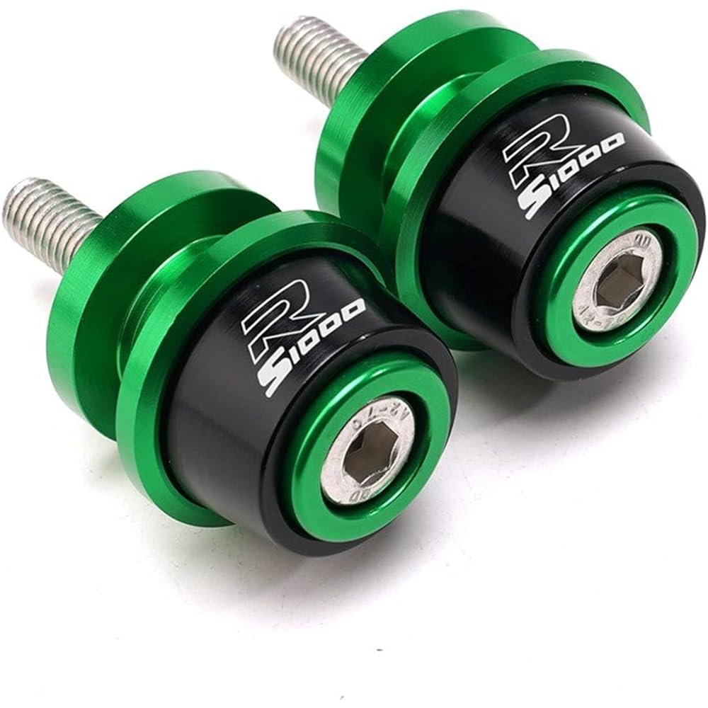 Motorcycle Swing Arm Spool Slider B-M-W For S1000R S1000RR 2014 2015 2016 2017 2018 2019 2020 Accessories Swing Arm Slider Spool Stand Screw Paddock (Color: Green)