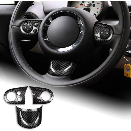 AirSpeed Carbon Fiber Car Handle Button Sticker Mini Cooper R55 Club Man R56 R57 Accessories