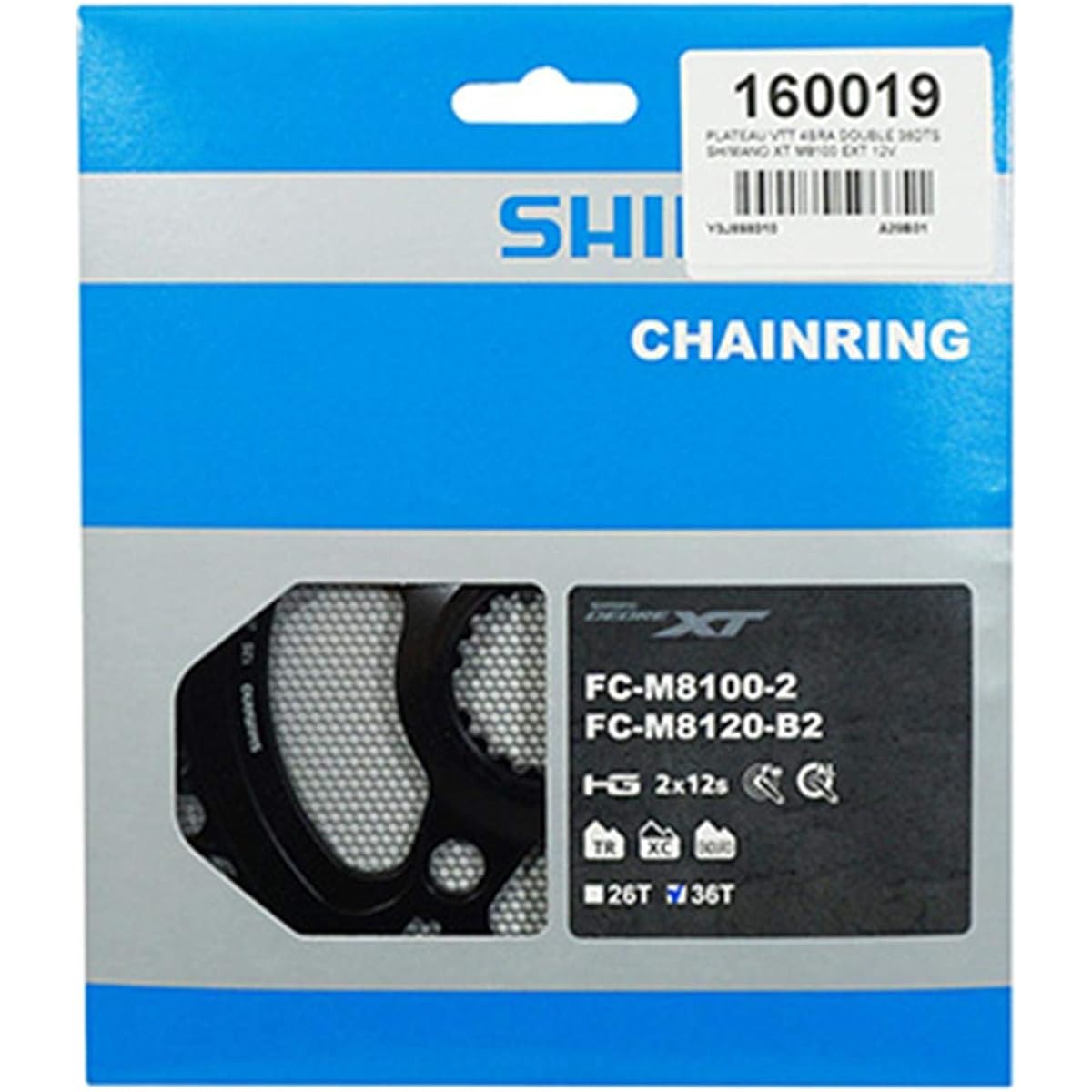 SHIMANO Repair Parts Chainring 36T-BJ (for 36-26T) FC-M8100 Y0J898010