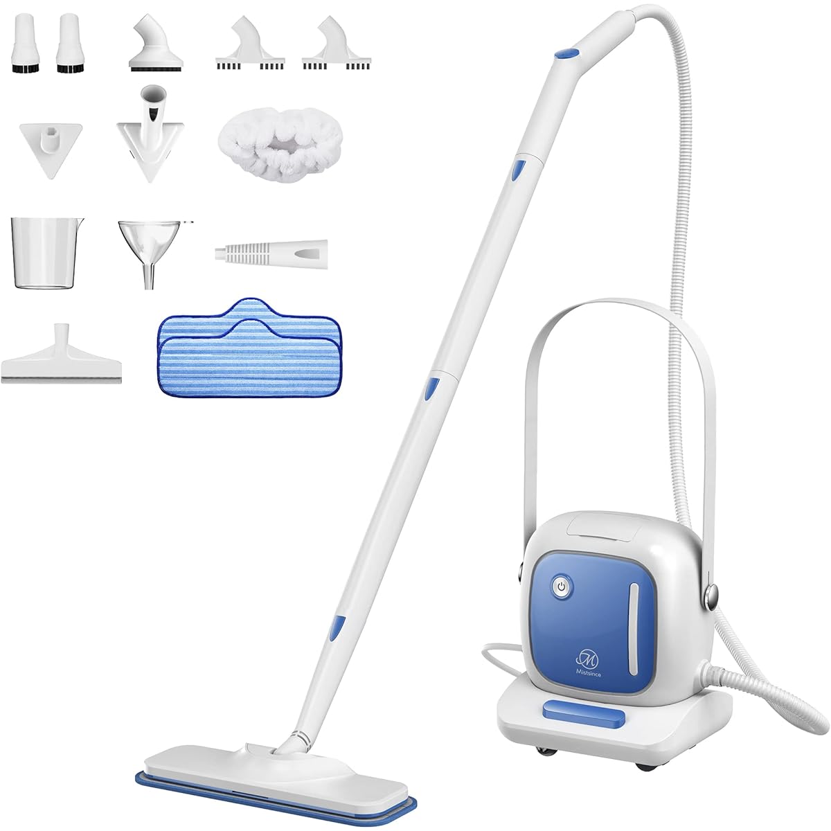 Mistsince Steam Cleaner Washing Machine High Temperature/High Pressure Steam Cleaning 3way Home Use 18 Piece Set Instant Start 1320mL Steam Volume Adjustable Oil Stains Kitchen Carpet Floor Cleaning Bathroom General Cleaning Compact Lightweight Long Time