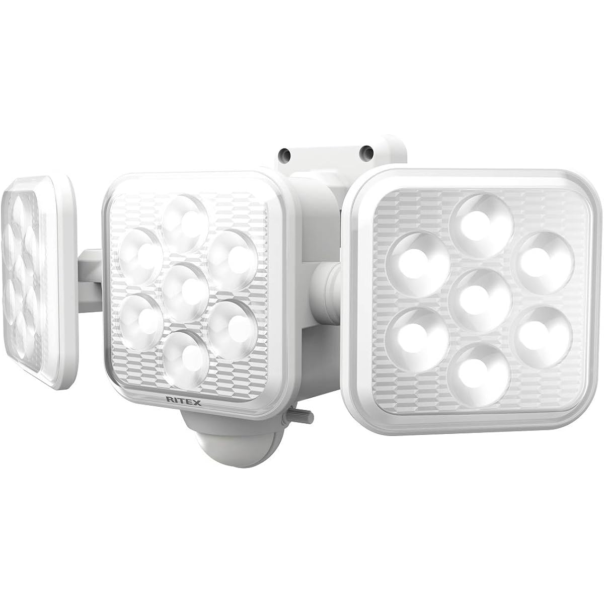 Musashi RITEX Free arm type LED high-performance sensor light (5W x 3 lights) "Solar type" S-330L White