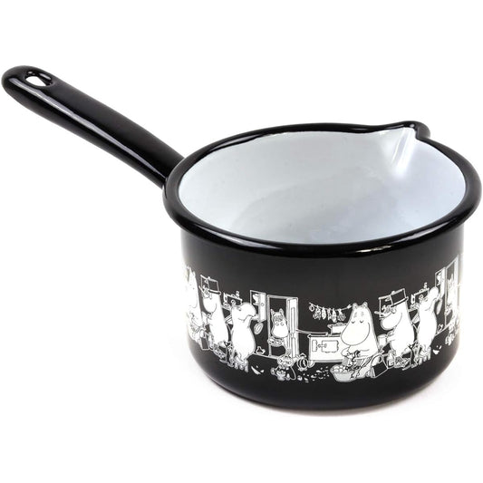 P.O.S. Moomin Muurla Enamel Black Jam Milk Saucepan approx. 250×105×145mm
