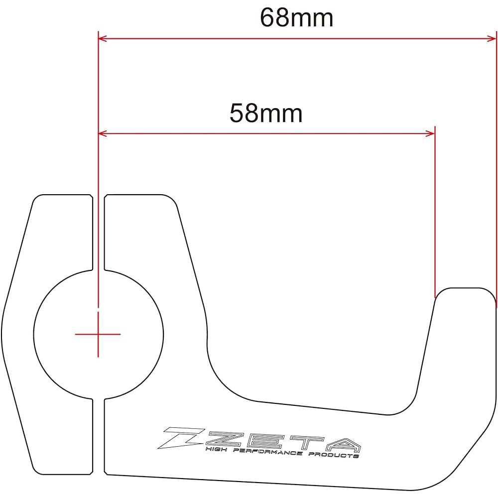 Dirt Freak ZETA Handguard Mount U Clamp Kit for Large Diameter Bars (28.6mm) ZE71-1618