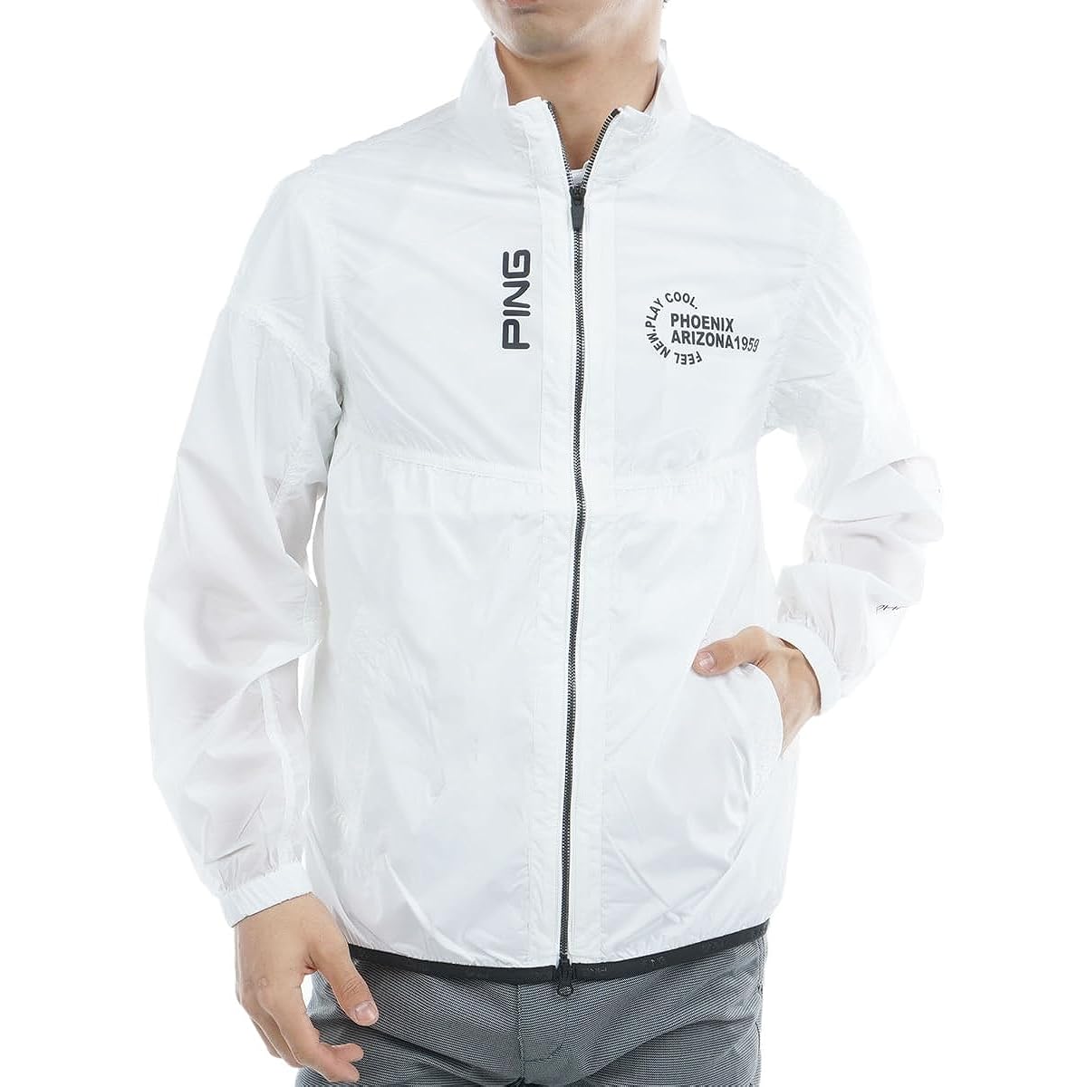[Pin Apparel] Men's Water Repellent Blouson (Variantech: Lightweight, Windproof, Stretch) / Golf / 621-3120101