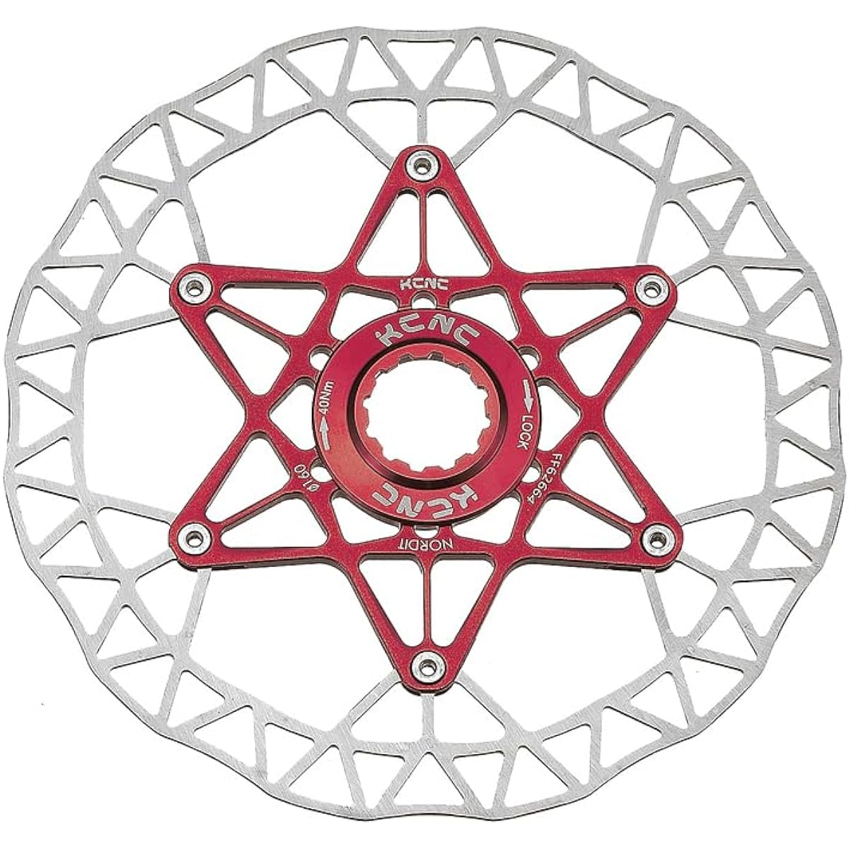 Disc brake parts KCNC center lock disc rotor 160MM red