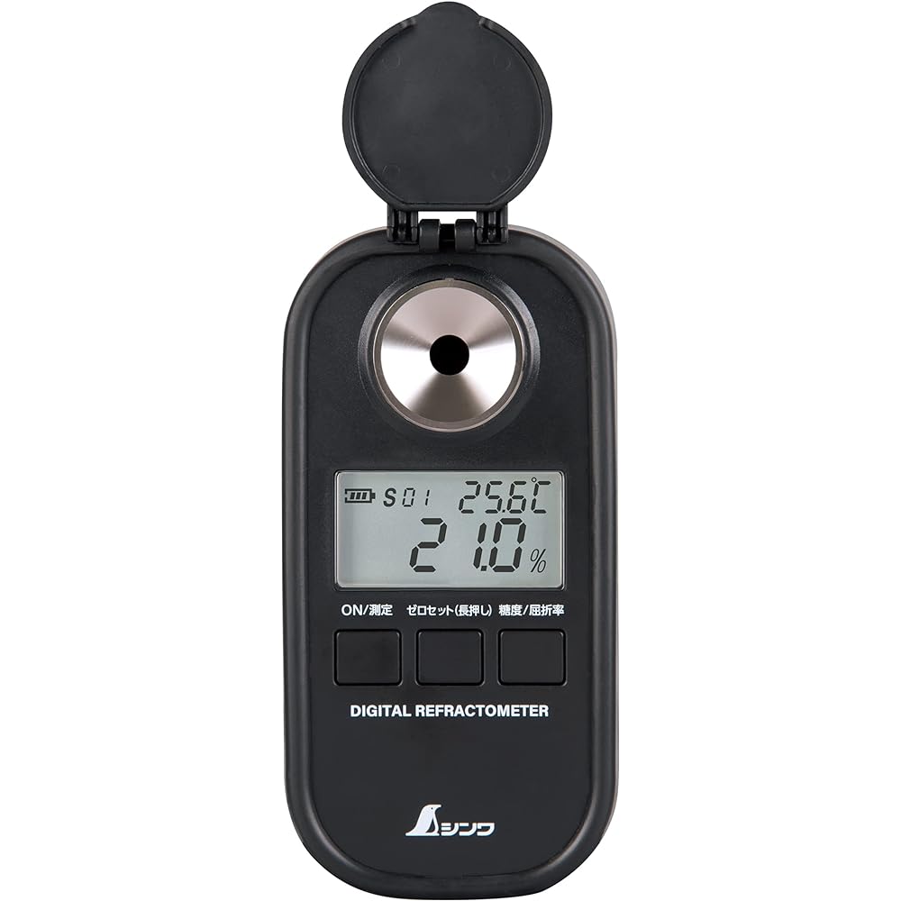 Shinwa Sokutei Digital Saccharimeter 0~93% Dustproof Waterproof Light Blocking Type 70183