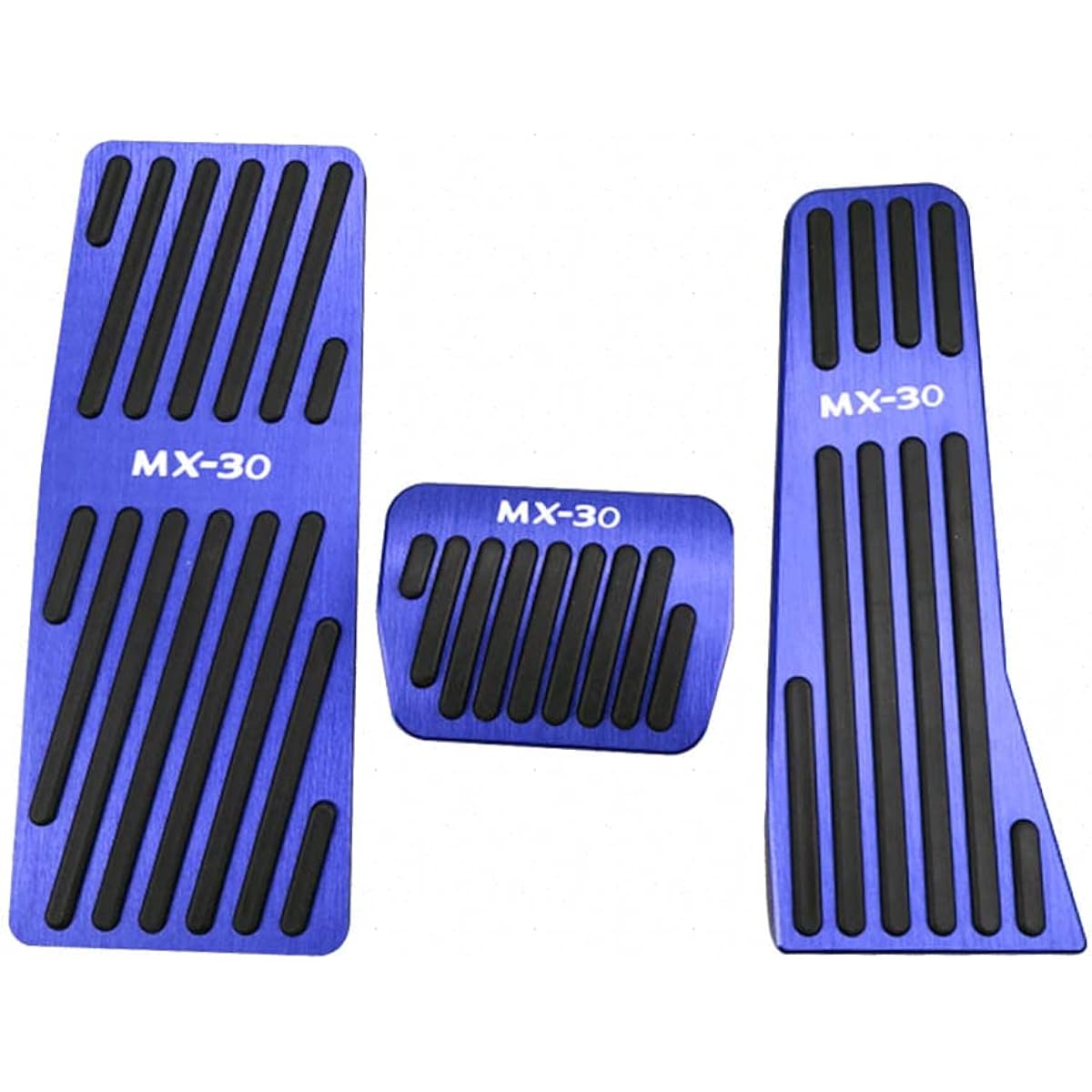 BOYOUS MX-30 DR Series (October 2020 and up) Aluminum Pedal Cover, Brake, Footrest, Axle Pedal, 3-piece Set, No Tools Required, MX30 Logo Included, Anti-Scratch, Stain Resistant (Blue)