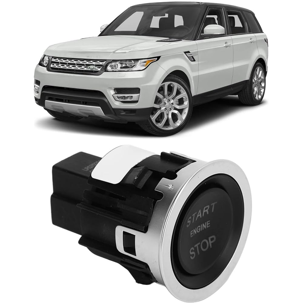 XTevu Ignition Start Stop Button Switch Replacement, LR070381 5Pin Engine Ignition Starter Switch Parts For LandRover Range Rover Sport L494