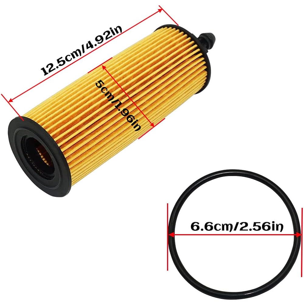 Oil filter replacement 2014-2019 RAM PROMASTER 1500 2500 3500 2014-2020 2014-2020 Complete synthesis and mixing motor oil 68191349AA HP7026 68191349AB replacement (4 pieces)