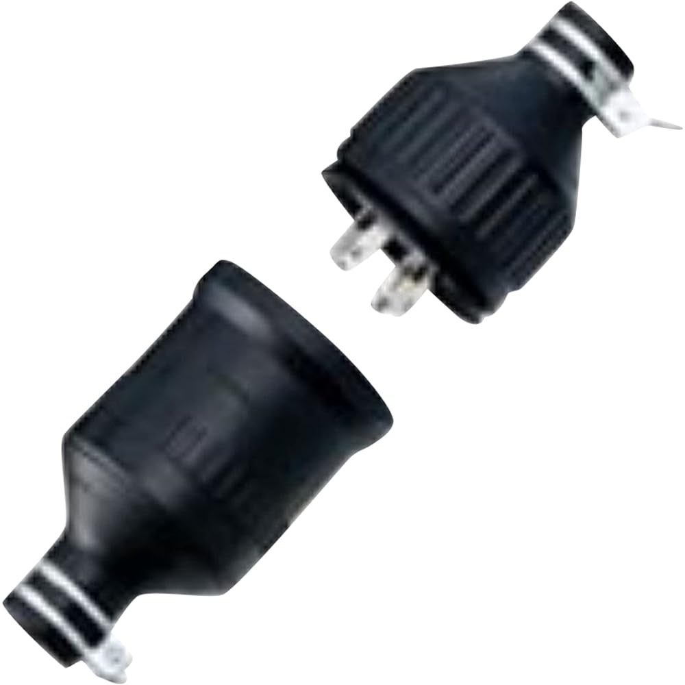 Panasonic Grounding 3P20A Hook Waterproof Rubber Cord Connector Black WA5420K