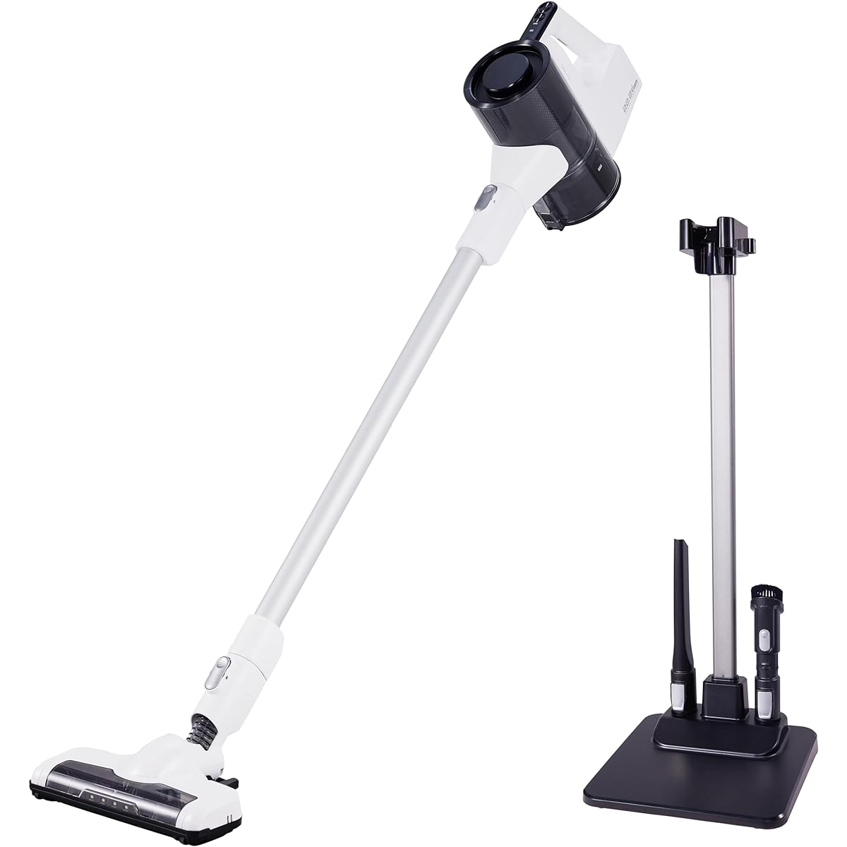 Stick Cleaner Vacuum Cleaner Cordless Cyclone Self-Propelled Power Head with Stand up to Garbage Disposal Line 0.4L / Maximum Capacity 0.7L White