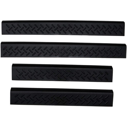 Auto VentShade 91810 Step Shield Black Door Syl Protector 4 -Piece Set with Super Cab