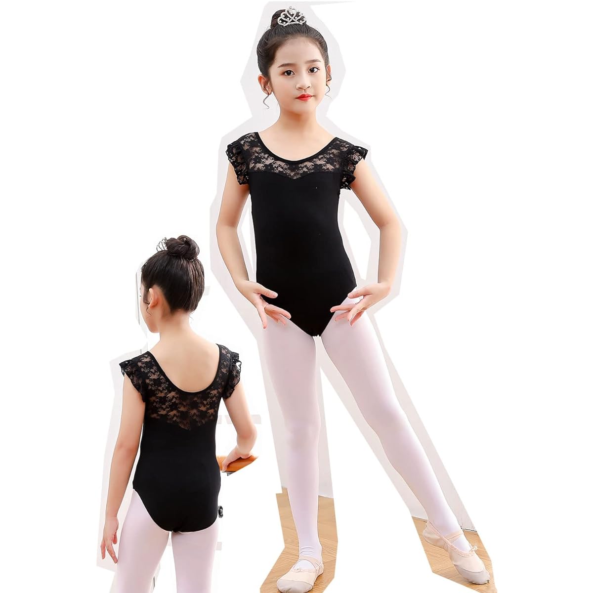Ballet leotard for children, no skirt, juniors, kids, children's rhythmic gymnastics recital, practice wear, dance costume (all 3 colors, sizes 130-160)
