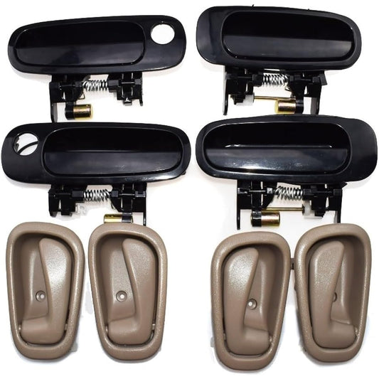 Car Parts Outdoor & Outdoor Interior Door handle Frontoria Left and right Toyota Corolla PRIZM 1998 1998 2001 2002 Car Parts (Color: Set 3)