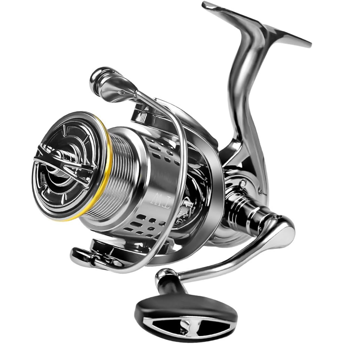 Mulanimo Spinning Reel, Left and Right Interchangeable Handles, Lightweight, Long Throwing, Hole Fishing, Freshwater Fishing, Sea Fishing, Aging Reel TW1000 TW2000 12 + 1BB Shore Jigging Reel, Fishing Reel, Eging Reel, Recommended for Beginners, For Chil