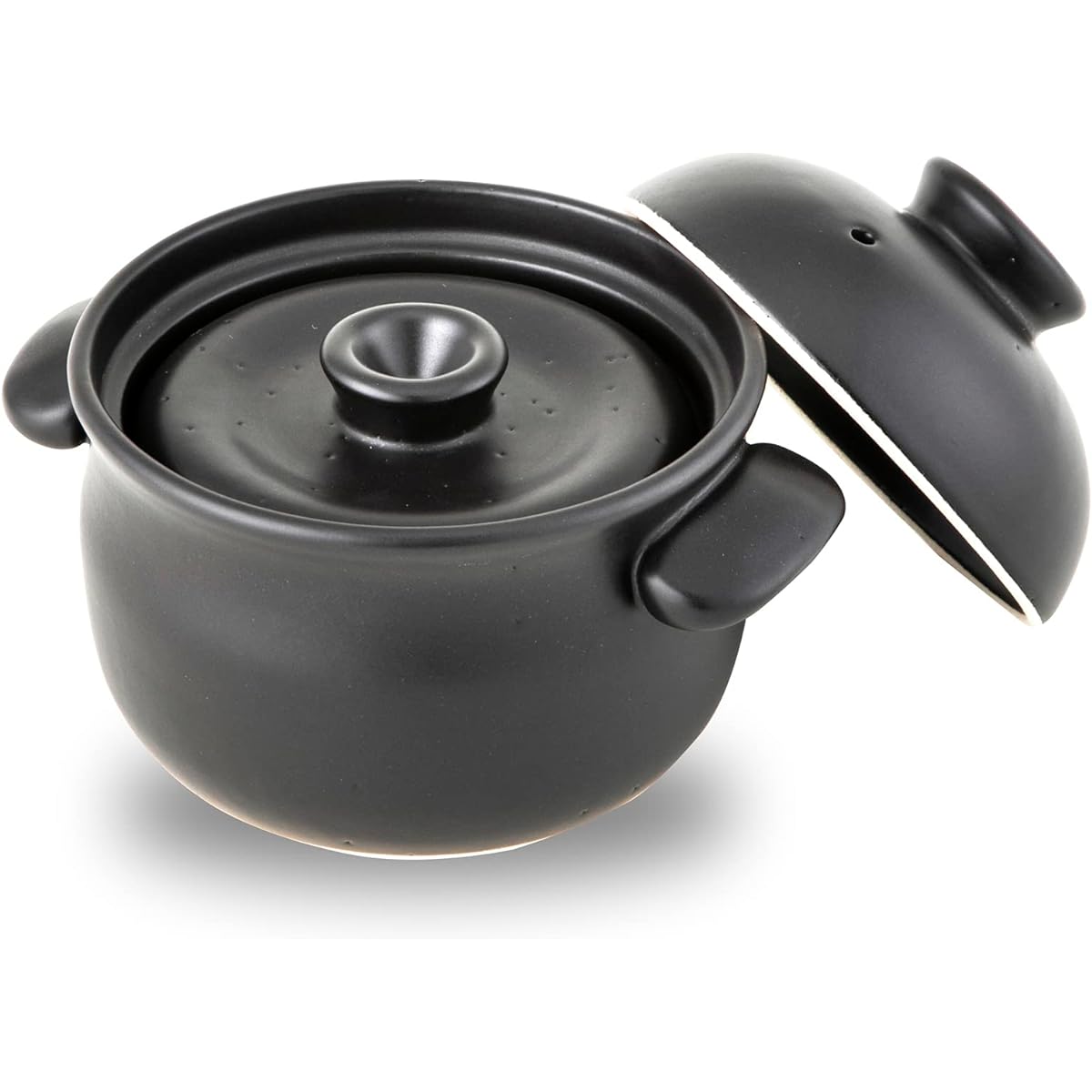 Taisei Kiln Banko Ware Earthenpot, Rice Pot, 1 Cooker, Black, Made in Japan, For Direct Fire, Microwave Safe, Dishwasher Safe, Oven Safe, Oven Safe, Rice Cooker, Cookware, Old Tools, For Mother's Day,