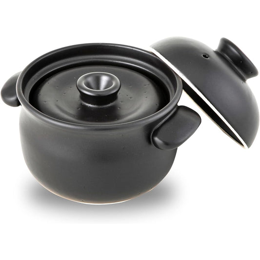 Taisei Kiln Banko Ware Earthenpot, Rice Pot, 1 Cooker, Black, Made in Japan, For Direct Fire, Microwave Safe, Dishwasher Safe, Oven Safe, Oven Safe, Rice Cooker, Cookware, Old Tools, For Mother's Day,