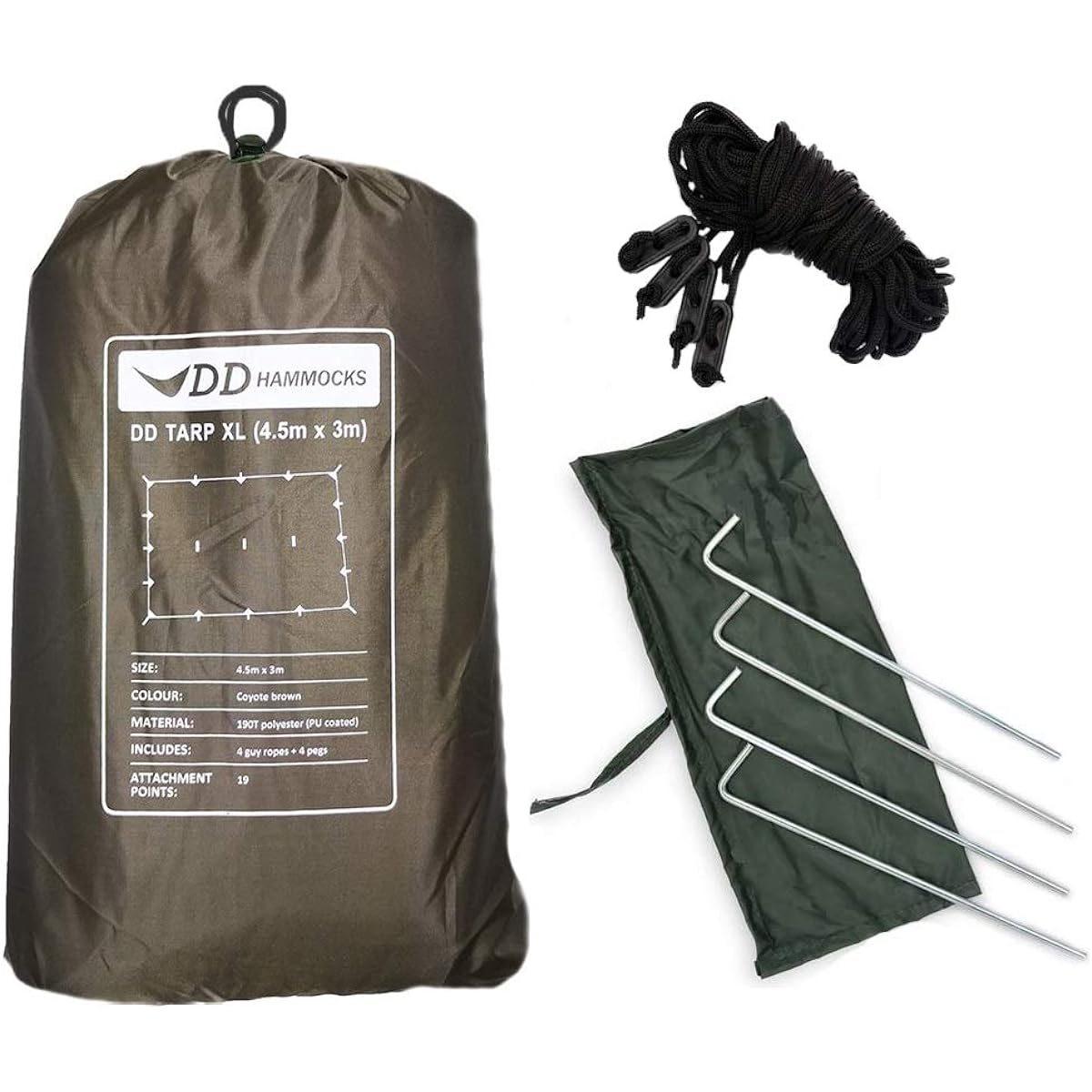 DD Hammocks DD Tarp XL (Coyote Brown) Genuine Product