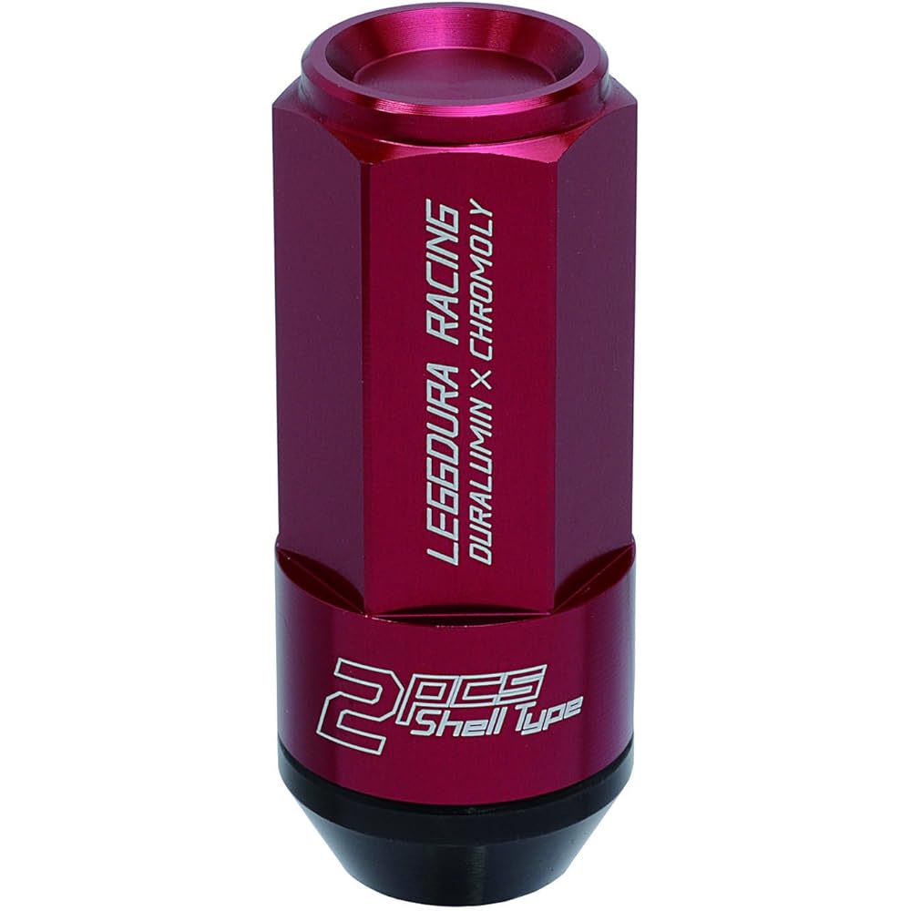 KYO-EI CL53-11R LEGGDURA RACING Shell Type Lock & Nut Set (CL53) Reducer Racing Shell Type Nut (Lock & Nut Set) M12 x P1.5 Red