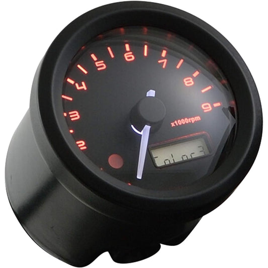 Daytona VELONA Motorcycle Electric Tachometer for Rebel 250/500 (20-21) Black Body/White LED φ48 9000rpm Display 17283