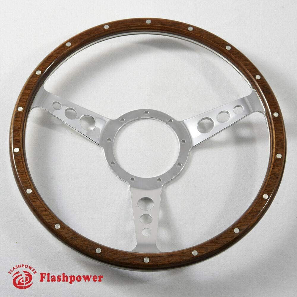 13 -inch classic rivet with riveted wooden steering wheel recovery mini MG triumph