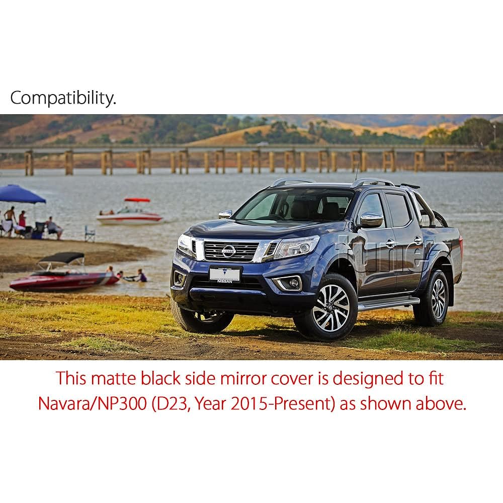 Tunez For Side Mirror Cover Turn For Navara NP300 D23 Stx Year 2015 2016 2017 2018 2019 Matte Black Rear Side Mirror Cover Guard Protector Signal Indicator