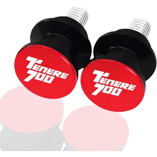 DOOREX Motorcycle Aluminum 6mm Swingarm Spool Slider Stand Screw Accessories For Yamaha TENERE700 Tenere700 Tenere 700 2019 2020 2021 Swingarm Slider Spool (Size : Red)