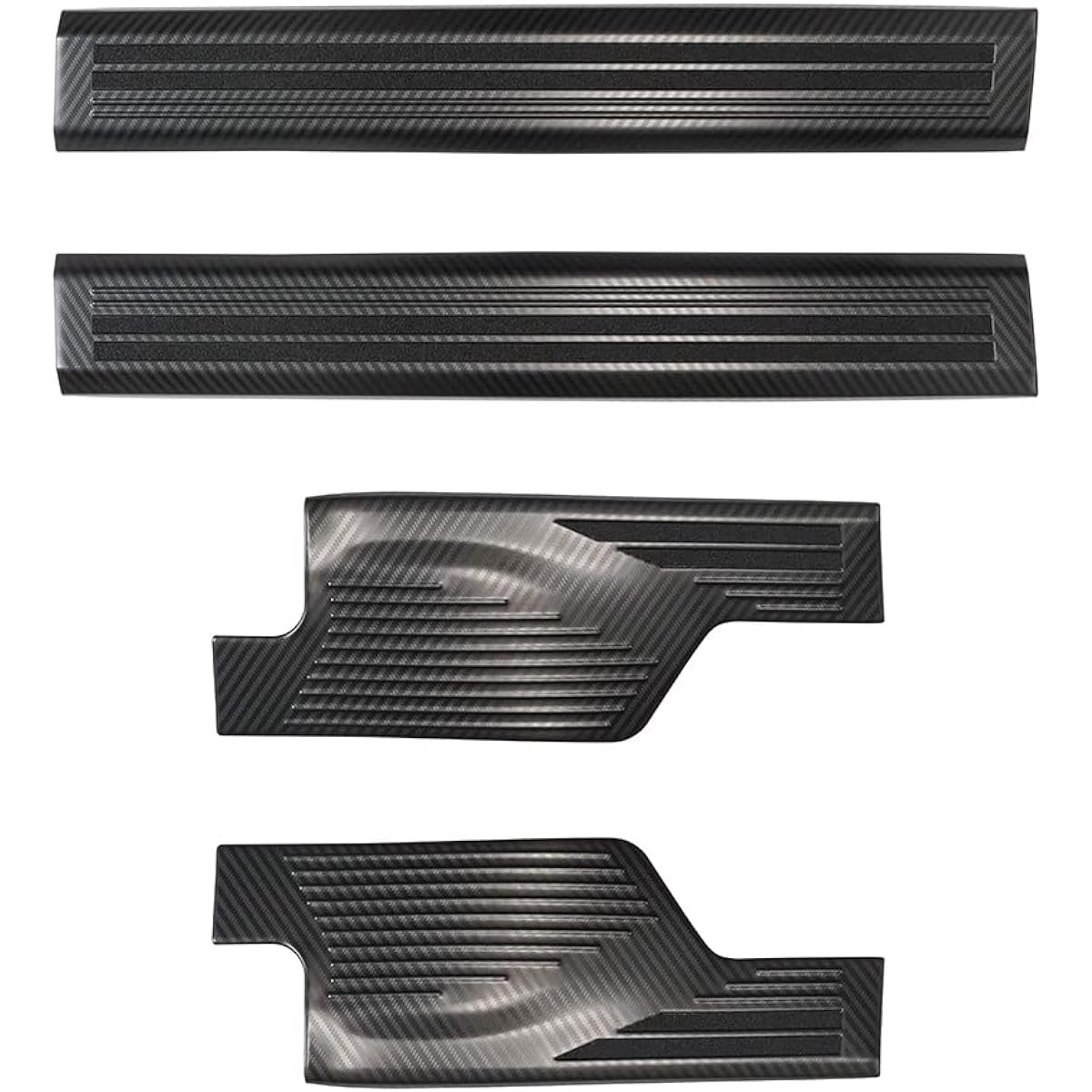 Samurai Produce Nissan New Model X-Trail T33 Side Step Inside Scuff Plate Front Rear Set 4P Anti-Slip Rubber Carbon Look