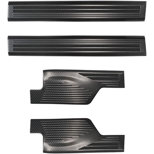 Samurai Produce Nissan New Model X-Trail T33 Side Step Inside Scuff Plate Front Rear Set 4P Anti-Slip Rubber Carbon Look