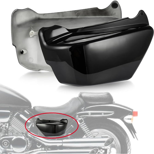 Motorcycle Side Cover Oil Tank Battery Panel Cover Magna VF750 VF750C 1994-2004 (Black)