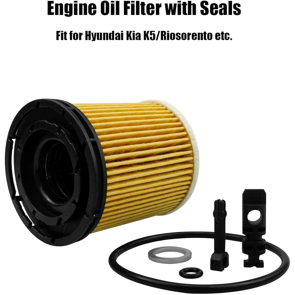 Engine oil filter seal 4 pieces Hyundai accent Erantor Kona Santa Sonata venue KIA K5 RIO 2020-2022 26350-2M000 Exchange