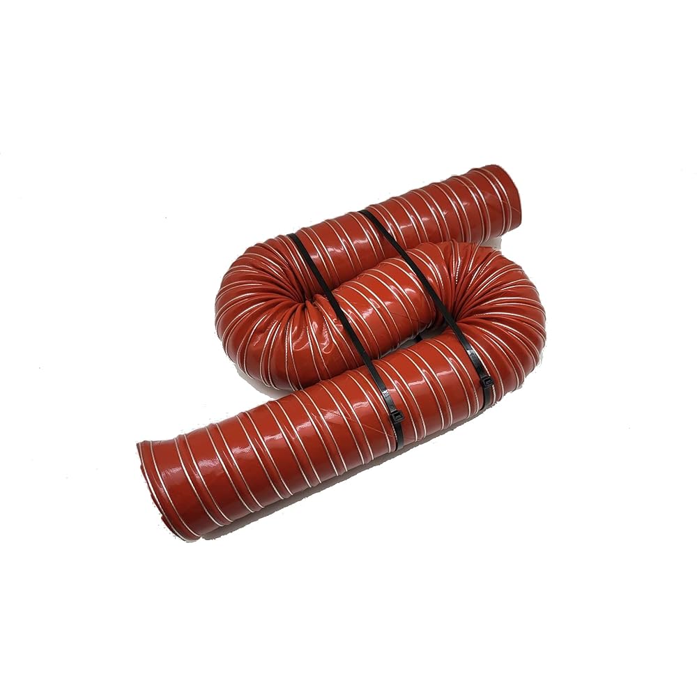 Autobahn88 Automotive SCAT Flex Duct (Silicon Impregnated Fiberglass, Steel Wire Reinforced) 64mm (2.5") Internal Diameter, 1 Meter (3') Length