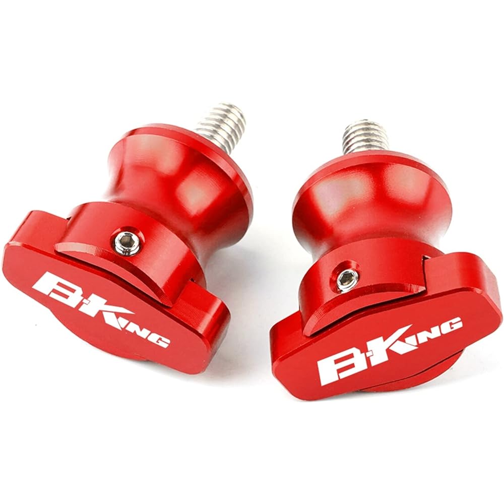 Stand Screw Slider 8MM Motorcycle CNC Accessories Stand Screw Swing Arm Spool Slider Suitable for Suzuki B-KING 1300 Bking 1300 2008 2009 2010 2012 (Color: Red)